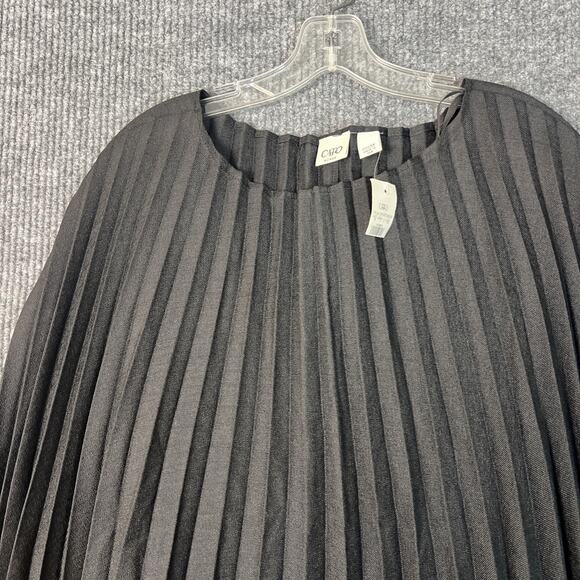 Cato Womens Pleated Poncho Top Size 22/24 Black Goth Grunge Lagenlook Boho New - Picture 2 of 7